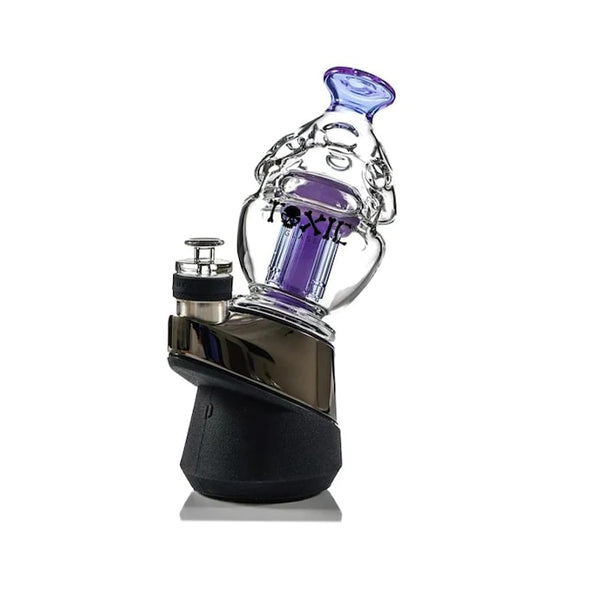 MKGlass TXAT64 Toxic Fabb Egg Tree Perc Puffco Top Glass Attachment (Glass Attachment Only) Slime Purple