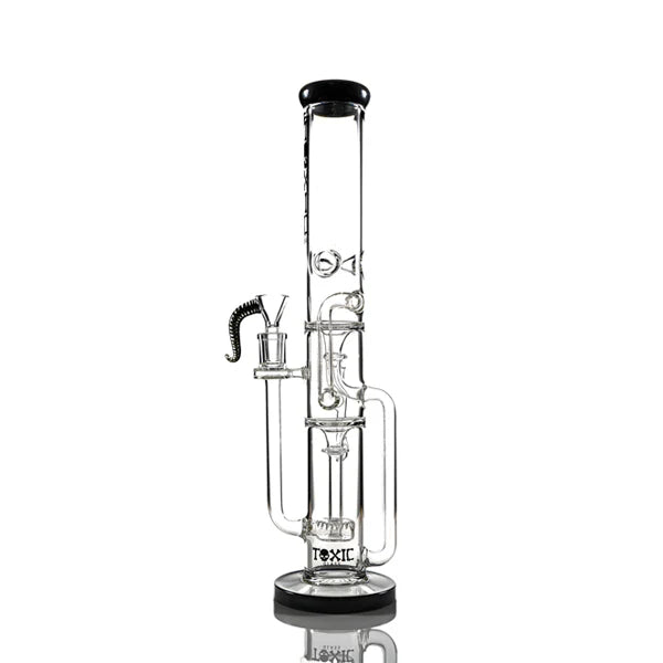 MKGlass TX44 Toxic Straight Shooter 16″ Water Pipe | Black