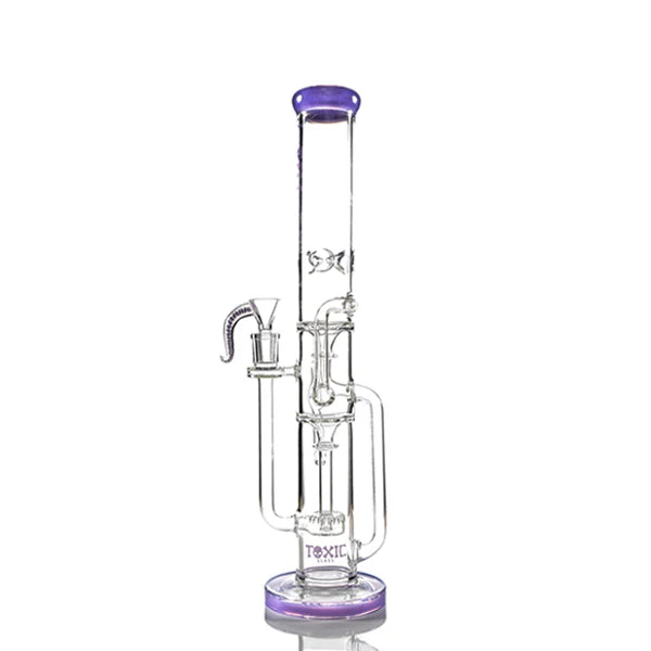 MKGlass TX44 Toxic Straight Shooter 16″ Water Pipe | Slime Purple 