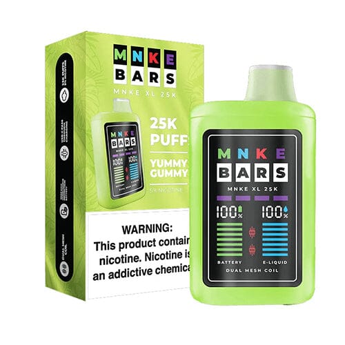 MNKE Bars XL Disposable 25000 Puffs 18mL 50mg | MOQ 5 - Yummy Gummy with Packaging