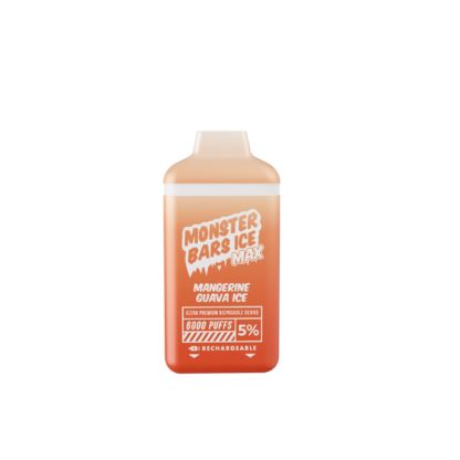 Monster Bars Max Disposable 6000 Puffs 12mL 50mg | MOQ 10 | Mangerine Guava Ice