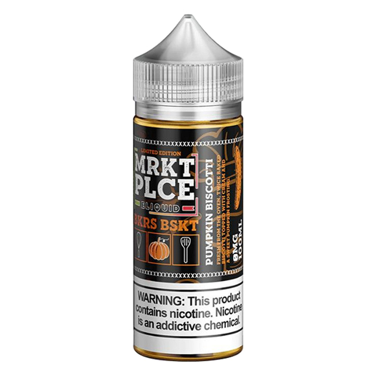 MRKT PLCE Series E-Liquid 100mL (Freebase) | Pumkin Biscotti 