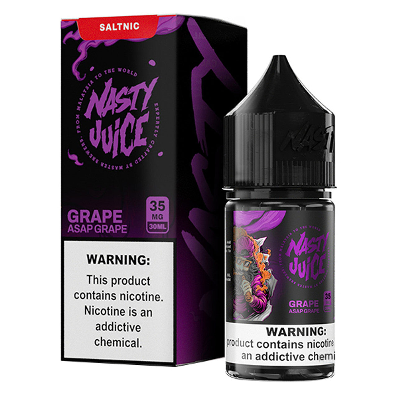 Nasty Juice Salt Series E-Liquid 30mL (Salt Nic) | Asap Grape with Packaging