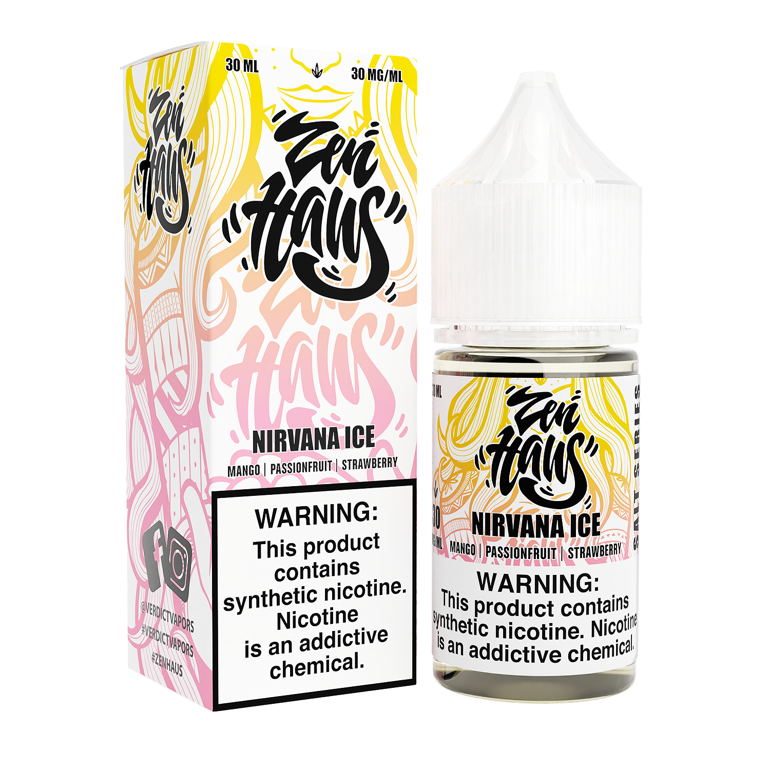 Zen Haus Salt Series E-Liquid | 30mL | (Salt Nic) | Nirvana Ice with packaging