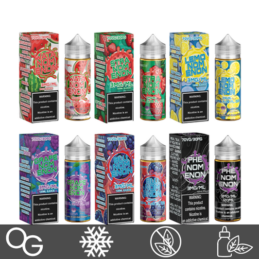 Nomenon and Freenoms Series E-Liquid 120mL (Freebase) | Group Photo