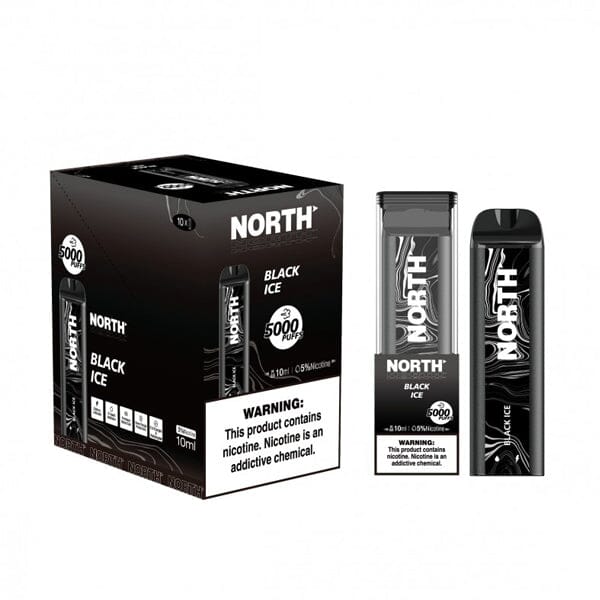 North Disposable 5000 Puffs 10mL 50mg | MOQ 10 | Black Ice with Packaging