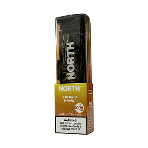 North Disposable | 5000 Puffs | 10mL | 50mg | MOQ 10 | Coconut Banana with Packaging