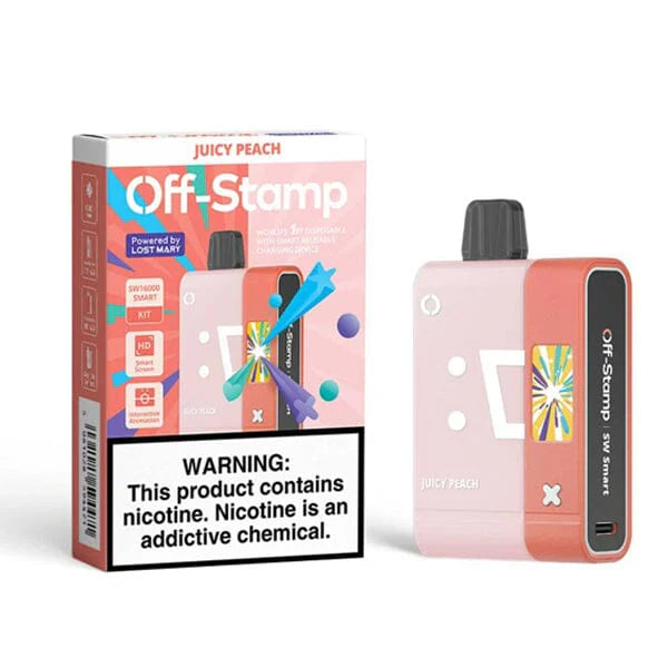 Off Stamp SW16000 Disposable | 16000 Puffs | 17mL | 50mg | (Disposable + Power Dock) | MOQ 5 | Juicy Peach with Packaging