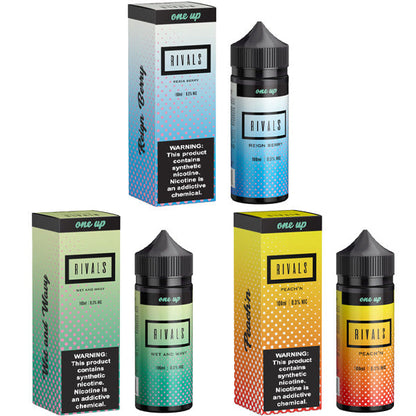 One Up TFN E-Liquid | 100mL |Freebase | Rivals Series Group Photo with packaging