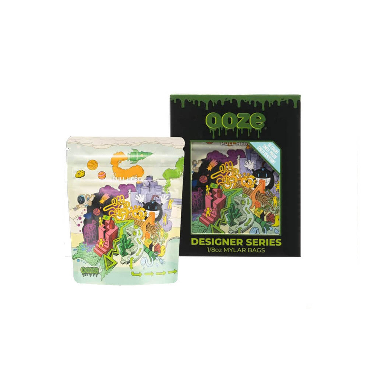Ooze Designer Series Mylar Baggies 10-Pack (12pc Display)