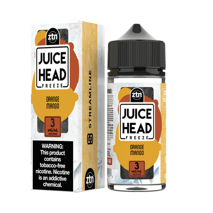 Juice Head Series E-Liquid | 100mL | 3mg | (Freebase) | Orange Mango Freeze with Packaging