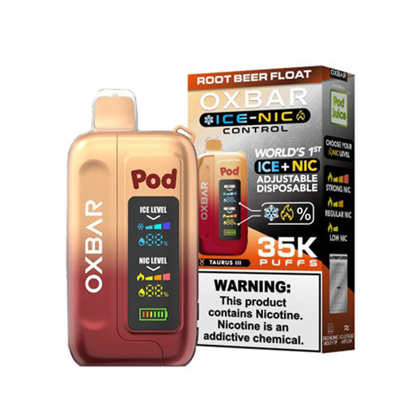Oxbar Ice-Nic Control Pod Juice Edition Disposable | 35000 Puffs | 14mL | 50mg | MOQ 5 | Root Beer Float with Packaging