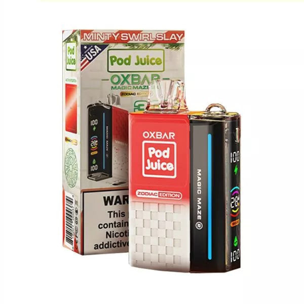 Oxbar Magic Maze 2.0 Pod Juice Disposable 30000 Puffs 13mL 50mg • MOQ 5 | Minty Swirl Slay with Packaging