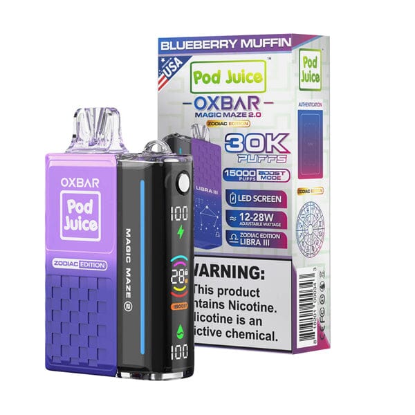 Oxbar Magic Maze 2.0 Pod Juice Edition Disposable 30000 Puffs 13mL 50mg | MOQ 5  - Blueberry Muffin with Packaging