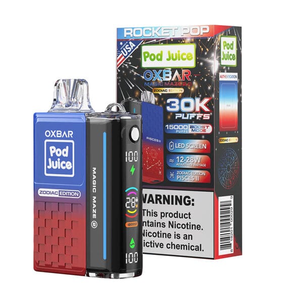 Oxbar Magic Maze 2.0 Pod Juice Edition Disposable 30000 Puffs 13mL 50mg | MOQ 5 - Rocket Pop with packaging