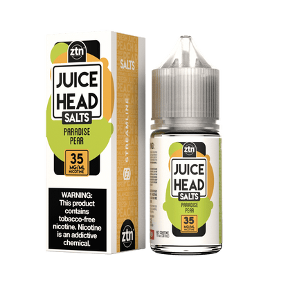 Juice Head Salt Series E-Liquid | 30mL | 35mg | Salt Nic | Paradise Pear with packaging