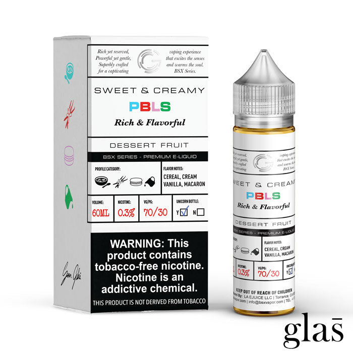 GLAS BSX TFN Series E-Liquid | 0mg | 60mL | (Freebase) | PBLS with Packaging