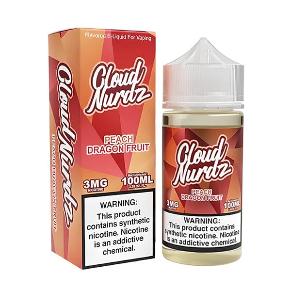 Cloud Nurdz Series E-Liquid 100mL (Freebase) | Peach Dragon Fruit with packaging