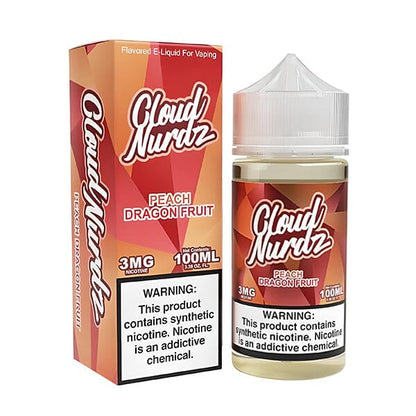 Cloud Nurdz Series E-Liquid 100mL (Freebase) | Peach Dragonfruit with packaging