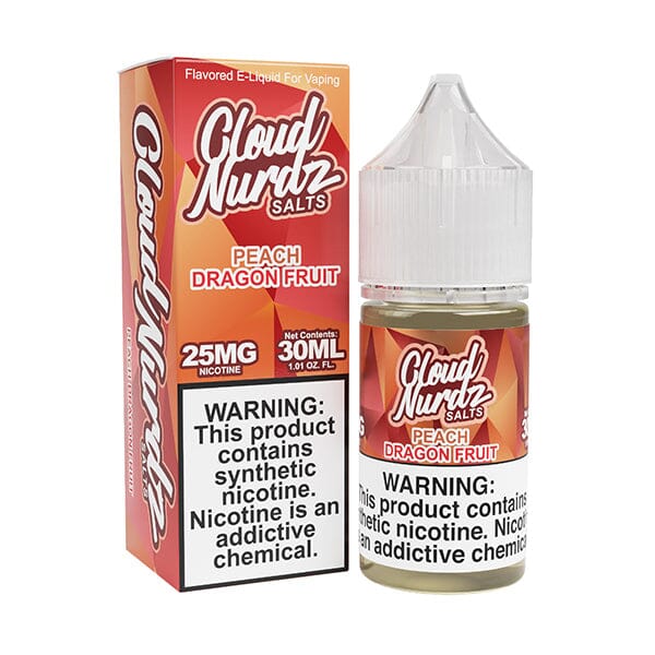 Cloud Nurdz Salt Series E-Liquid 30mL Peach Dragon fruit with packaging