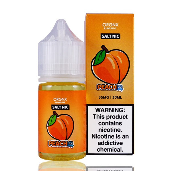 ORGNX Salt Series E-Liquid 30mL (Salt Nic) | Peach Ice with packaging