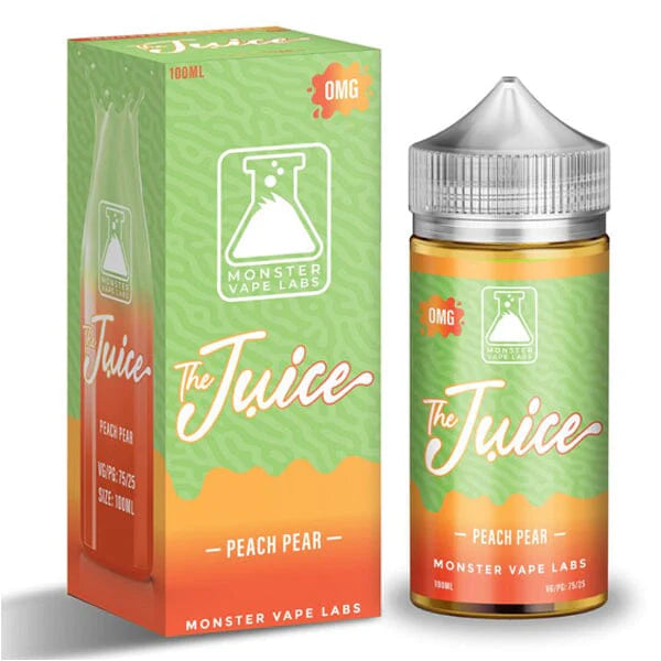 Jam Monster Juice Series E-Liquid 100mL (Freebase) |Peach Pear with Packaging