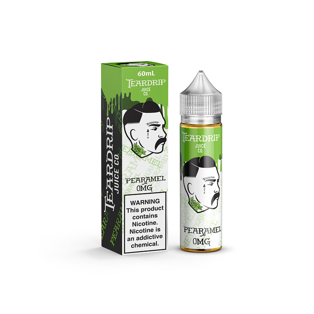 Tear Drip E-Liquid 60mL (Freebase) | Pearamel with Packaging