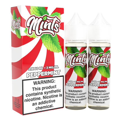 Mints Series E-Liquid x2-60mL | Peppermint with packaging