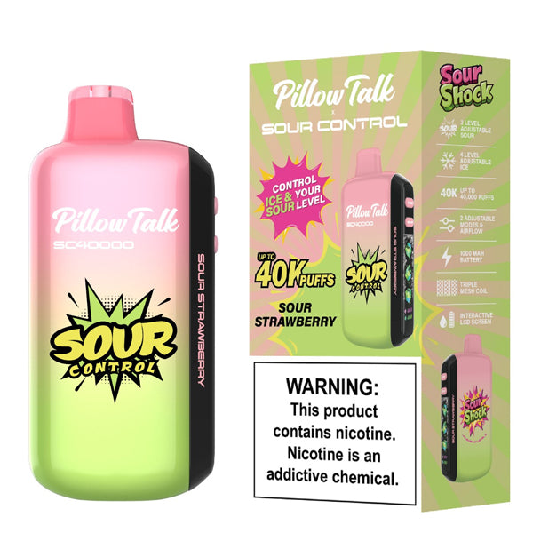 Pillow Talk SC40000 (Dispo) (40000Puff)(20mL) • MOQ 5 | Sour Strawberry with packaging