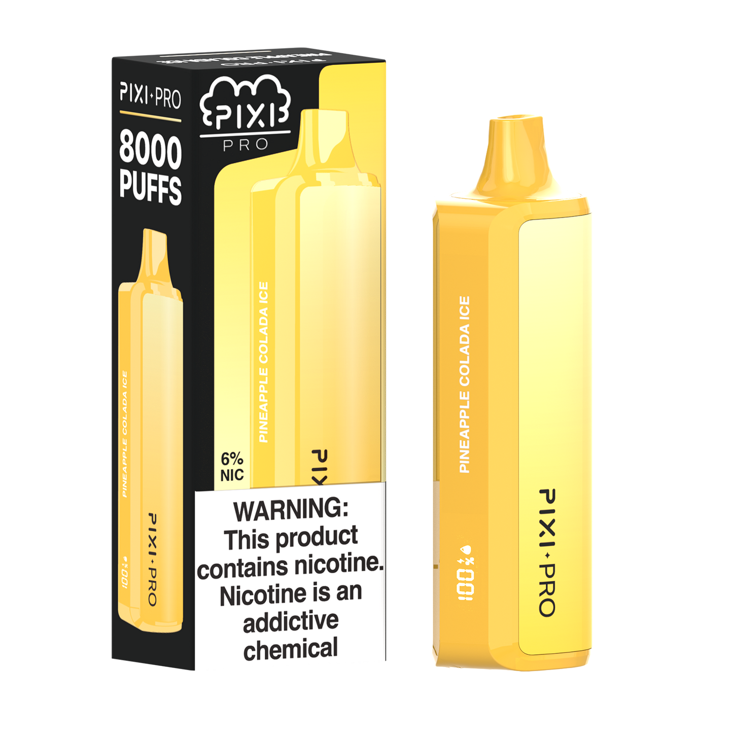 Pineapple Colada Ice Pixi Pro Disposable 8000 Puffs 14mL 60mg | MOQ 10pc