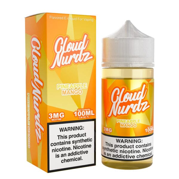 Cloud Nurdz Series E-Liquid 100mL (Freebase) | Pineapple Mango  with packaging