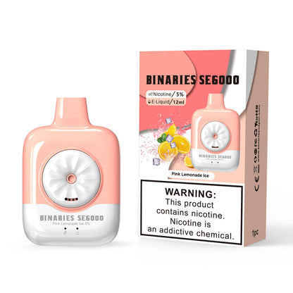 HorizonTech Binaries Cabin Disposable SE | 6000 Puffs | 12mL | 50mg | MOQ 10 | Pink Lemonade Ice with Packaging