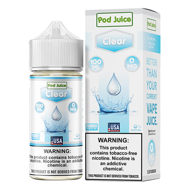 Pod Juice Series E-Liquid 100mL (Freebase) | Clear 0mg  with Packaging