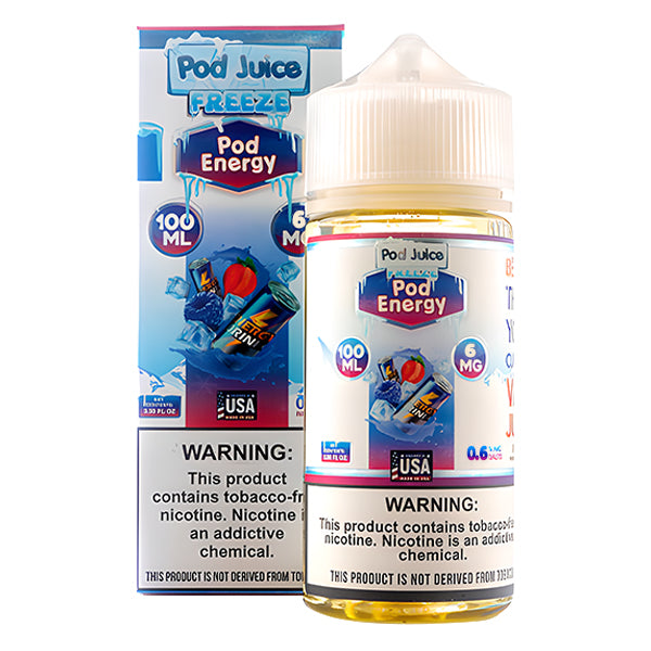 Pod Juice Series E-Liquid 100mL (Freebase) | Pod Energy 6mg with Packaging 