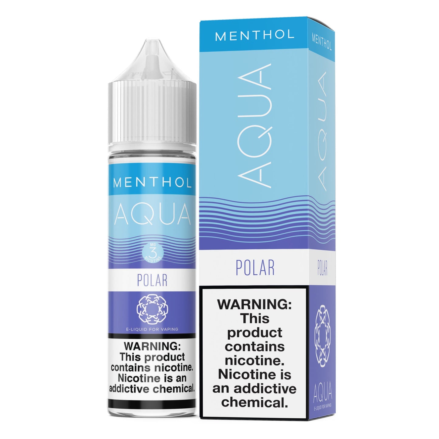 Aqua Series E-Liquid 60mL (Freebase) | Polar with Packaging