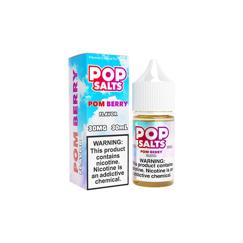 Pop Salts E-Liquid 30mL Salt Nic | Pom Berry with Packaging