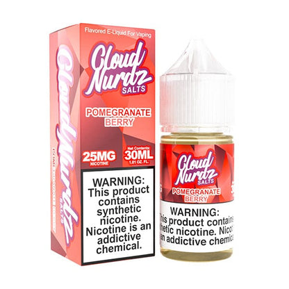 Cloud Nurdz Salt Series E-Liquid 30mL | Pomegranate Berry with packaging