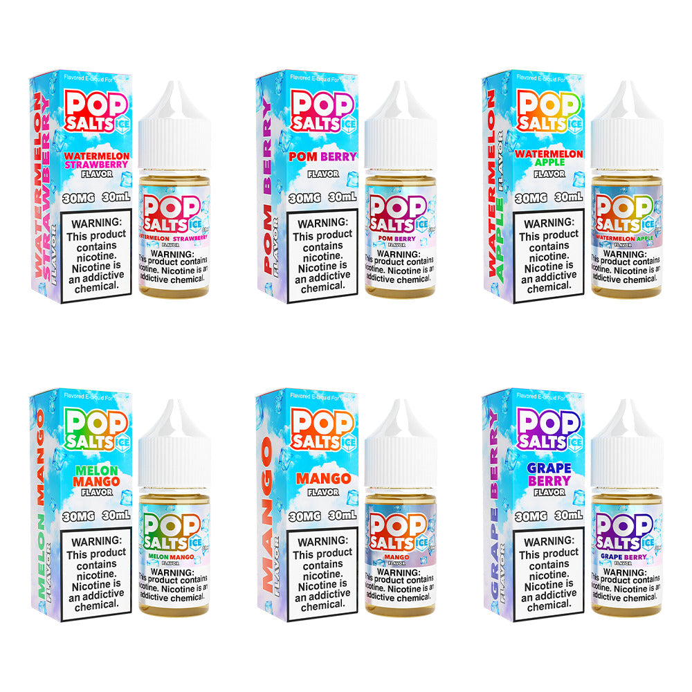 Pop Salts E-Liquid 30mL Salt Nic | Group Photo