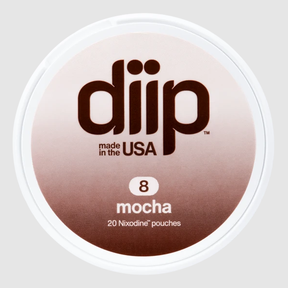 DIIP (DSPLY 5pc)(Nic Pouch)(20ct Can)-Mocha (SAS) 08mg