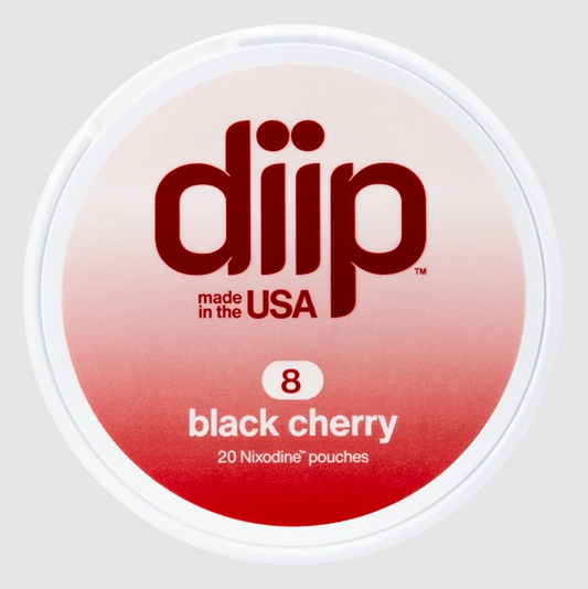 DIIP (DSPLY 5pc)(Nic Pouch)(20ct Can)-Black Cherry (SAS) 08mg
