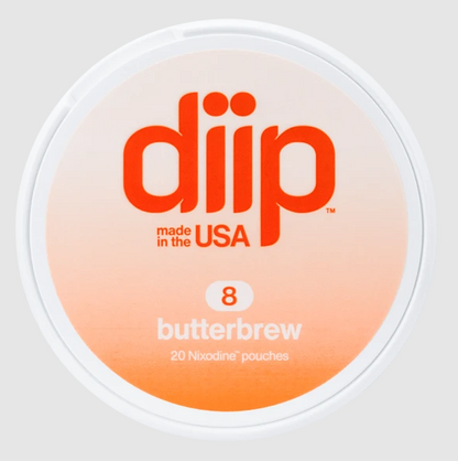 DIIP (DSPLY 5pc)(Nic Pouch)(20ct Can)-Butterbrew (SAS) 08mg