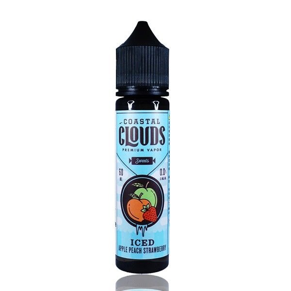 Coastal Clouds E-Liquid Series 60mL (Freebase) Apple Peach Strawberry ICED