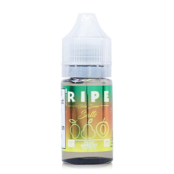 Vape 100 Ripe Salt Series E-Liquid 30mL (Salt Nic) - Gold Series Pear Apricot Papaya