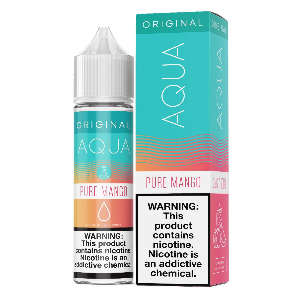 Aqua Series E-Liquid 60mL (Freebase) | Pure Mango Original with packaging