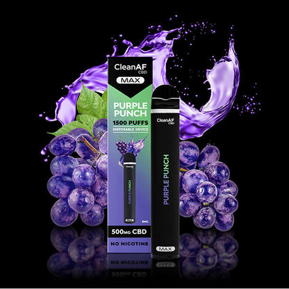 CleanAF CBD MAX Disposable | 1500 Puffs | 500mg | 6mL
