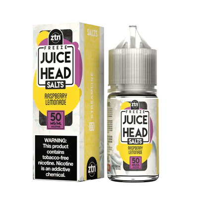 Juice Head Salt Series E-Liquid | 30mL | 50mg | Salt Nic | Raspberry Lemonade Freeze with packaging