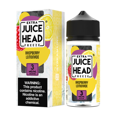 Juice Head Series E-Liquid | 100mL | 3mg | (Freebase) | Raspberry Lemonade Freeze with Packaging