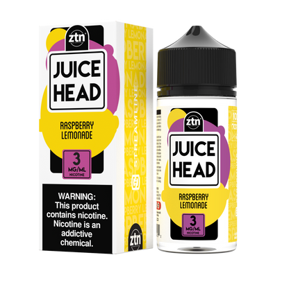 Juice Head Series E-Liquid | 100mL | 3mg | (Freebase) | Raspberry Lemonade with Packaging