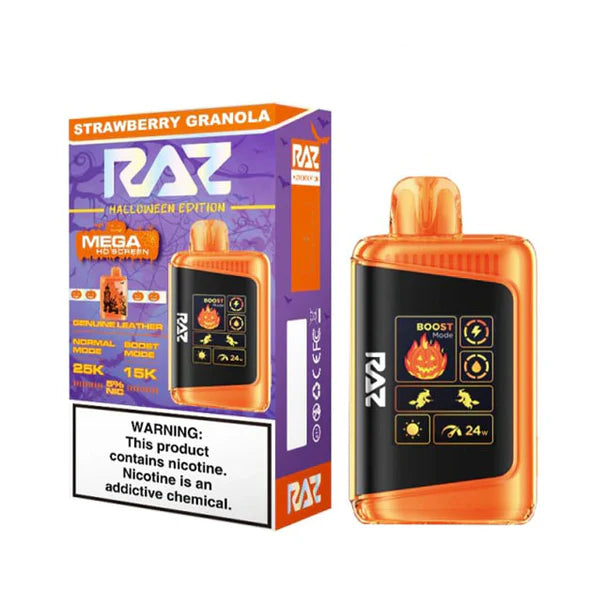 RAZ DC25000 Disposable 25000 Puffs 16mL 50mg | MOQ 5 | Strawberry Granola with Packaging