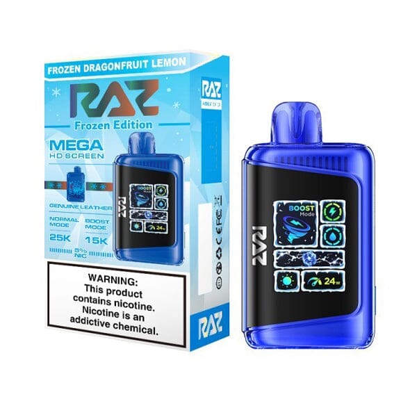 RAZ DC25000 Disposable | 25000 Puffs | 16mL | 50mg | MOQ 5 | Frozen Dragonfruit Lemon with Packaging